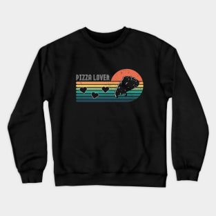 Pizza Lover Retro Sunset Crewneck Sweatshirt